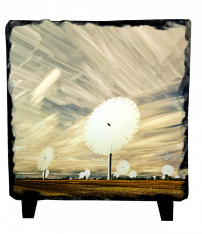 สกรีนภาพในแผ่นหิน stacked white clouds